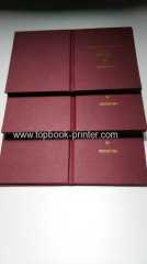 Cloth texture paper cover church hardback certificate