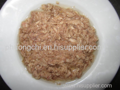 Canned tuna shredded in oil