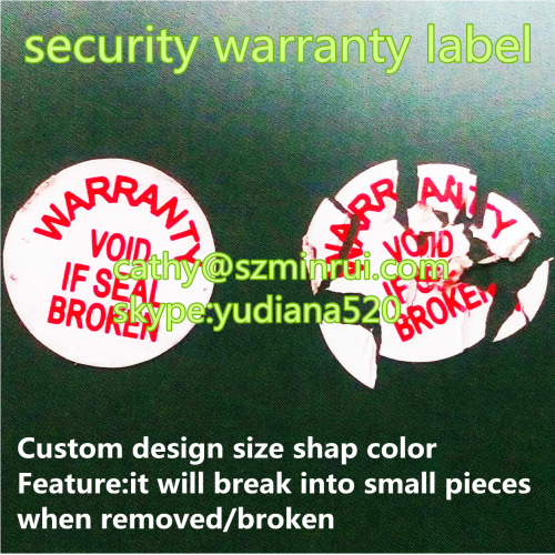 low price quality custom security mobile phone warranty stickers