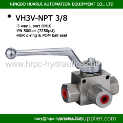 3-way hydraulic NPT 3/8 valves with two mounting holes