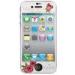 Colorful iPhone 4sTempered Glass Front and Back in White and Purple