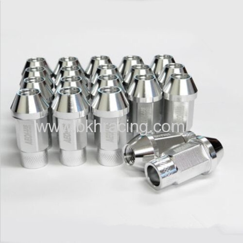 20pc M12x1.25 AEOLUS Aluminum Lug Nuts Forged Extended Tuner Wheel Rim Silver