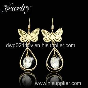 Zircon Copper Drop Earrings E0179