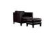 Black Decorative leather Chaise Lounge Chair for Office / club furniture