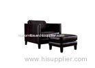 Black Decorative leather Chaise Lounge Chair for Office / club furniture