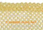 Beige Color Round Hole Mesh Netting For Olive Collection , Agriculture Harvest Net