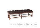 French Style Upholstery furniture leather bedroom bench For Family