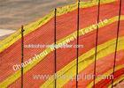 100% HDPE Orange / Yellow Safety Barrier Netting For Temporary Structure , Hexagon Mesh Nets