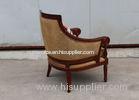 Comfortable wood and fabric coffee shop furniture , upholstery Armchair