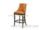 leather and wooden bar stools furniture Personalized support Classic / neoclassic style