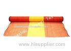 HDPE Plastic Woven Safety Barrier Netting Mesh with Orange / Yellow Stripe 900mm x 50m