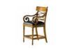 Upholstered Bar Stool Chairs armchair of wood and leather Custom furniture
