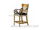 Upholstered Bar Stool Chairs armchair of wood and leather Custom furniture