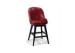 Red modern comfortable upholstered bar stools for Hotel / Office / Family