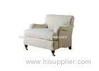 White comfortable tailored furniture upholstered chair For Bedroom / Office