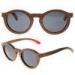 Polarized Lens Wooden Sunglasses Skateboard Sunglasses Uv400 Protection Round