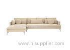 White commercial high end furniture wood sofa set for residential decoration project