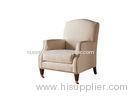 wood furniture upholstered armchair Recreational armchair white chair