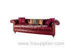 Villa Living Room comfortable chesterfield couch , custom chesterfield furniture