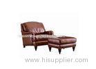 Personalized Brown commercial hotel lounge chair furniture Support Classic / neoclassic style