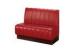 Upholstered Red Genuine Leather RestaurantBoothSeating Furniture