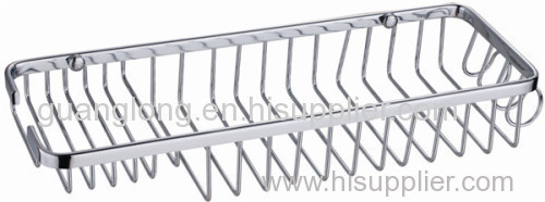 rectangular soap basket chrome big