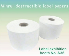 High Quality Fragile Grades Destructible Adhesive Vinyl for Warm District Use brittle label paper