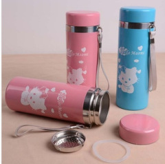 Hot Sale Cute Cartoon Hello Kity Vacuum Thermal Warm Cup Stainless Steel Waterproof Dreakwear