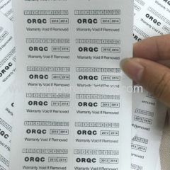 Hot Sale Minrui High Quality White Rectangle Security Seal Sticker for Tamper Evident