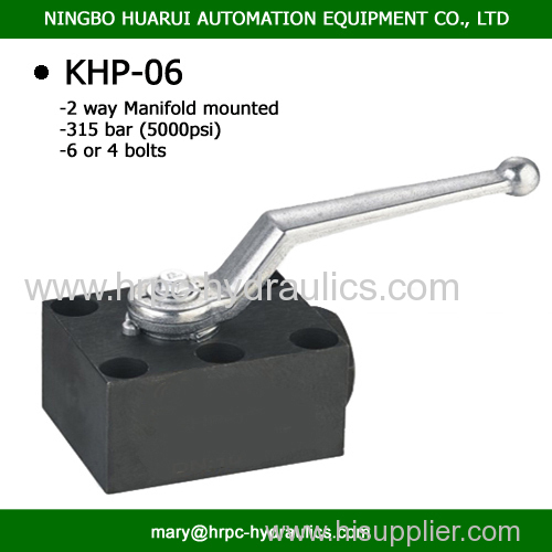 PKH-06-1123 high pressure hydraulic manifold valve