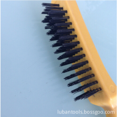 Steel wire brush 4 row and 5 row with tough plastic handles