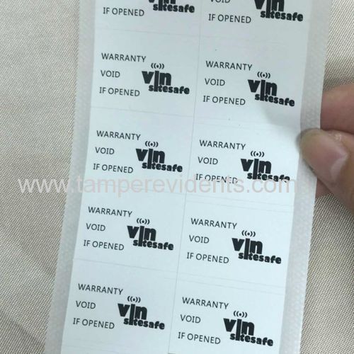 Wholesale Minrui Customized SIze Security Label and Seals If Sticker Broken Warranty Void