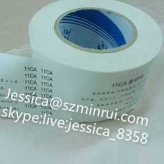 Matte White Self Adhesive Security Blank Rolls Destructible Paper for Printing Tamper Evident Security Label Stickers