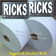 Matte White Vinyl Egg Shell Sticker Paper Materials in Rolls For Printing Eggshell Stickers