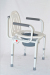 Metal material Adjustable adult potty chair grey color