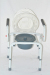 Metal material Adjustable adult potty chair grey color