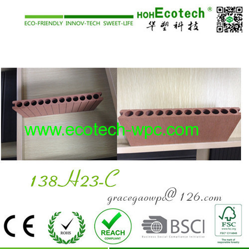 Hollow wpc board export outdoor landscape building size wpc decking