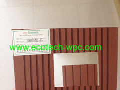Grooved sandle wood plastic composite decking terrace easy install wpc flooring