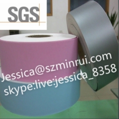 Custom printed double sided colors destructible vinyl materials Color security sticker paper from Shenzhen minrui