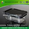 Black Disposable Plastic Food Boxes , Take Away Food Boxes For Sushi