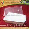 Party Clear Plastic Lids PET Plastic Coffee Lids For Paper Tray / Display / Salad
