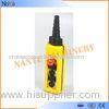 Yellow / Black ABS Waterproof IP65 Hoist Pendant Control Crane Remote Control