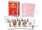Plastic Gambling Props Red Italy Modiano Texas Holdem Playing Cards