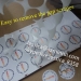 Custom Round Anti Tamper Tags calibration destructible warranty void stickers on Sheet