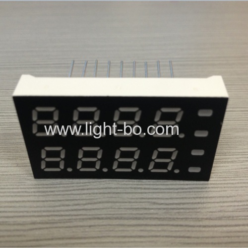 Custom Super red & Super Green 8 digit 7mm(0.28 ) 7 segment led display for Temperature Indicator