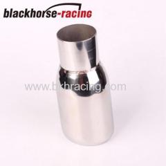 Silver Single Bevel Round Exhaust Pipe Tip Stainless Steel 2.5