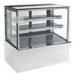 3 Layers Glass Mirror Finished Refrigerated Cake Display Cabinets European Style 630 Liter