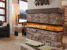 Iron Panel Wall Mounted Electric Fireplace , Flame Fireplace Heaters 750-1500 watts