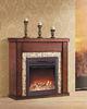 Brown Antique Classical Imitation Marble Hotel / Home Electric Fireplace