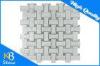 Carrara White Italian Basketweave Marble Mosaic Tile Polished with Herrinbone Shape